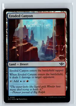 FOIL Eroded Canyon Outlaws of Thunder Junction - MTG Magic the Gathering Card - Image 1