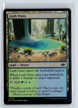 FOIL Lush Oasis Outlaws of Thunder Junction - MTG Magic the Gathering Card - Image 1