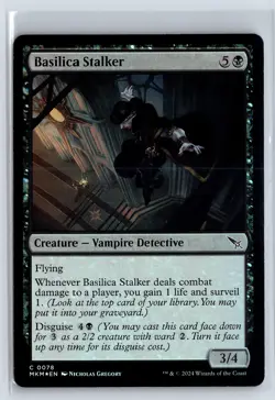 FOIL Basilica Stalker Murders at Karlov Manor - MTG Magic the Gathering Card - Image 1