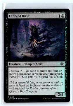 FOIL Echo of Dusk The Lost Caverns of Ixalan - MTG Magic the Gathering Card - Image 1