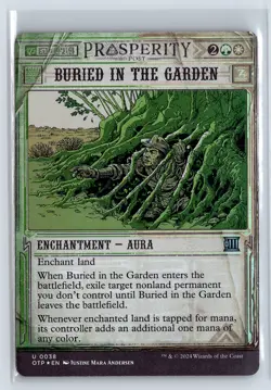 FOIL Buried in the Garden Breaking News - MTG Magic the Gathering Card - Image 1