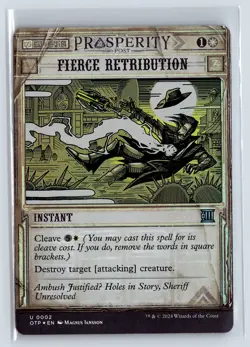 FOIL Fierce Retribution Breaking News Uncommon - MTG Magic the Gathering Card - Image 1