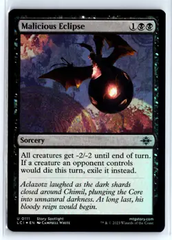 FOIL Malicious Eclipse Lost Caverns of Ixalan - MTG Magic the Gathering Card - Image 1