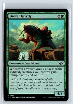 FOIL Drover Grizzly Outlaws of Thunder Junction - MTG Magic the Gathering Card - Image 1