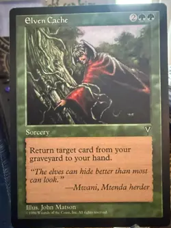 MTG Magic the Gathering Visions Elven Cache - Image 1