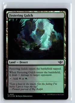 FOIL Festering Gulch Outlaws of Thunder Junction - MTG Magic the Gathering Card - Image 1