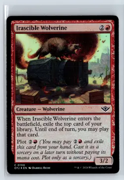 FOIL Irascible Wolverine Outlaws of Thunder Junction - MTG Magic the Gather - Image 1