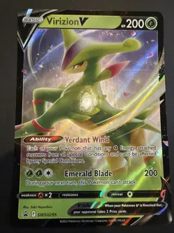 Pokemon TCG JUMBO Oversized Card Virizion V - Image 1