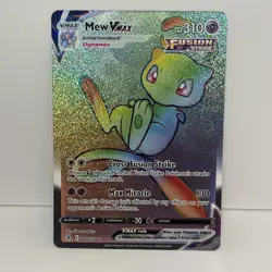 Mew VMAX 268/264 Fusion Strike Secret Rainbow Rare Pokemon TCG Card NM/M - Image 1