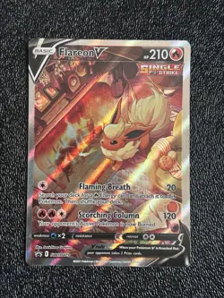 Pokemon FLAREON V SWSH179 Ultra Rare (2022 Sword Shield Promo) NM/Near Mint - Image 1