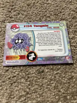 #114 Tangela - Pokemon Topps Card - Blue Logo - Image 2