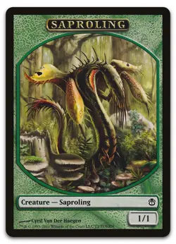 Saproling Token #T2 (LP) Duel Decks: Ajani vs. Nicol Bolas DDH Magic MTG - Image 1