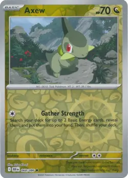 Axew 068/086 Reverse Holo Black Bolt BLK English Pokemon Card NM - Image 1