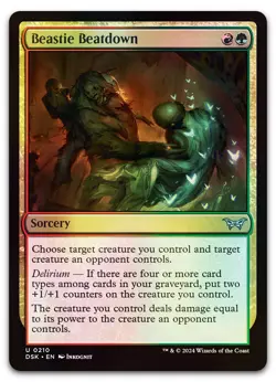 Beastie Beatdown #210 (Foil) (NM) Duskmourn DSK Magic MTG - Image 1