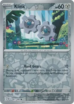 Klink 061/086 Reverse Holo Black Bolt BLK English Pokemon Card NM - Image 1