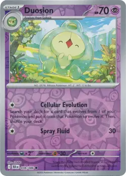 Duosion 038/086 Reverse Holo Black Bolt BLK English Pokemon Card NM - Image 1