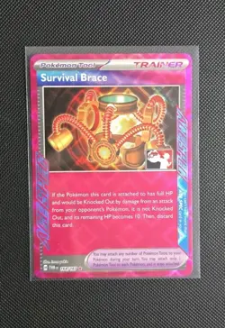 Survival Brace Ace Spec Stamped Play Prize Pack Series Promo Pokemon Card TCG - Image 1