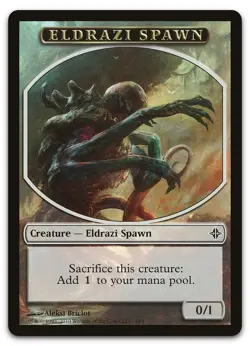 Eldrazi Spawn Token (1a) #1a (LP) Rise of the Eldrazi ROE Magic MTG - Image 1