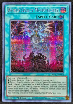 World Legacy Monstrocity 2020 1st Ed Secret Rare Holo Yugioh Card MP20-EN076 NM - Image 1