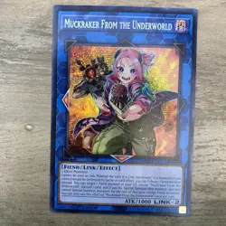 Yugioh Muckraker from the Underworld Prismatic Secret Rare MP23-EN194 1st NM - Image 1