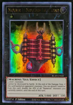 Numeron Gate Ekam 2020 1st Ed Ultra Rare Gold Holo Yugioh Card BLAR-EN022 (NM) - Image 1