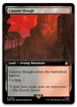 Canyon Slough (Extended Art) #482 (NM) Doctor Who WHO Magic MTG - Image 1