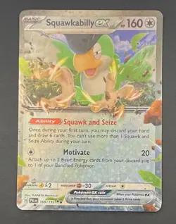 Pokemon Card Squawkabilly EX 169/193 Paldea Evolved - Near Mint - Image 1