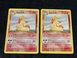 First Edition Rapidash Stomp/Agility 70 HP Pokemon Jungle TCG Card 44/64 - Lot o - Image 2