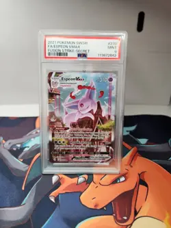 Pokemon Card Fusion Strike Espeon Vmax 270/264 Alt Art Secret NEW CERT PSA 9 - Image 2