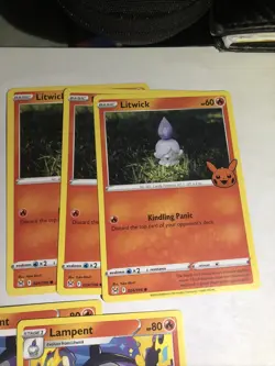 Trick Or Trade Pokemon Cards Litwick Lampent & Chandelure Evolution - Image 4
