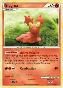 Slugma 67/90 Undaunted Pokemon Card MP - Image 1