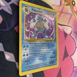 POLIWRATH - 13/102 - Base Set Holo Pokemon Card TCG Heavily Played/Damaged - Image 2
