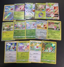 14 Pokemon Card Lot Shaymin V Star Prizm Cards - Holo Ultra Rare Shiny Promo - Image 1