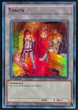 Token 2020 1st Edition Super Rare Holo Yugioh Card SDCH-ENT03 (NM) - Image 1