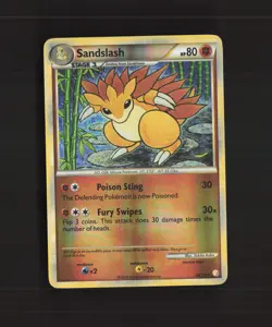 Sandslash 29/123 HeartGold SoulSilver Reverse Holo Rare Pokemon Card LP - Image 1