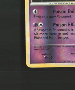 Seviper 51/95 Call of Legends Reverse Holo Pokemon Card LP - Image 5