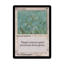 WOTC MtG Beta Green Ward (U) EX - Image 1