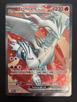 Reshiram ex Full Art Ultra Rare 158/086 White Flare Pokemon TCG Pack Fresh - Image 1