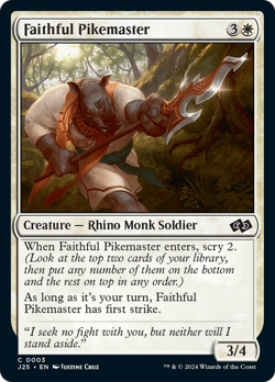 Faithful Pikemaster - 3 - Foundations Jumpstart- Near Mint - MTG - Image 1