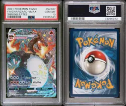 PSA 10 GEM MINT Charizard VMax Shining Fates SV107/SV122 Pokemon Card - Image 3