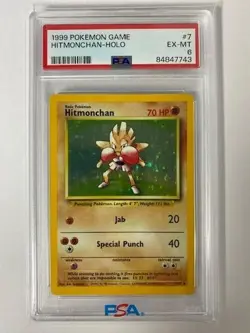 *PSA 6* Hitmonchan Holo #7/102 1999 Pokemon Base Set (English) - Image 1