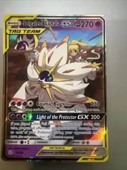 Pokemon Card Solgaleo & Lunala GX 045/196 Cosmic Eclipse TAG TEAM - Image 1
