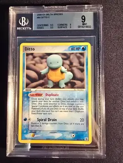 Pokemon TCG Ditto - (Squirtle) 064/113 Delta Species Regular BGS 9 English - Image 1