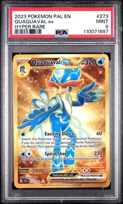 2023 POKEMON PAL EN-PALDEA EVOLVED HYPER RARE #273 QUAQUAVAL EX PSA 9 - Image 1