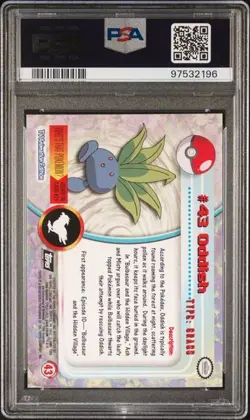 1999 Topps Pokemon T.V. Oddish #43 PSA 10 (GEM MINT)! LOW POP! - Image 2