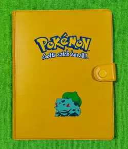 1999 Pokemon Bulbasaur Yellow Collector's Album Vintage Pocket Binder Official - Image 1