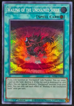 Wailing Unchained Souls 2020 1st Ed Super Rare Holo Yugioh Card MP20-EN183 (NM) - Image 1