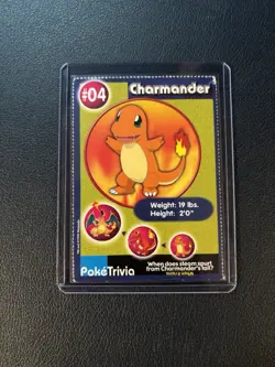 Poketrivia Topps Pokemon Card #04 Charmander Fire Lizard Collectors 1997 - Image 1