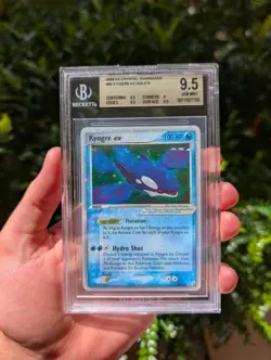 BGS 9.5 GEM MINT Kyogre EX Crystal Guardians 95/100 Holo Pokemon Card PSA - Image 1