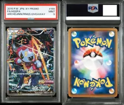 PSA 9 Pokemon Card Hoopa 155/XY-P Holo Archdjinni Rings Giveaway Promo Japanese - Image 1